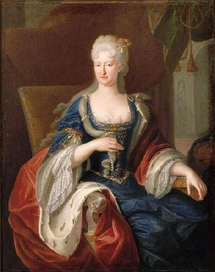 unknow artist Portrait de Marie Anne de Neubourg France oil painting art